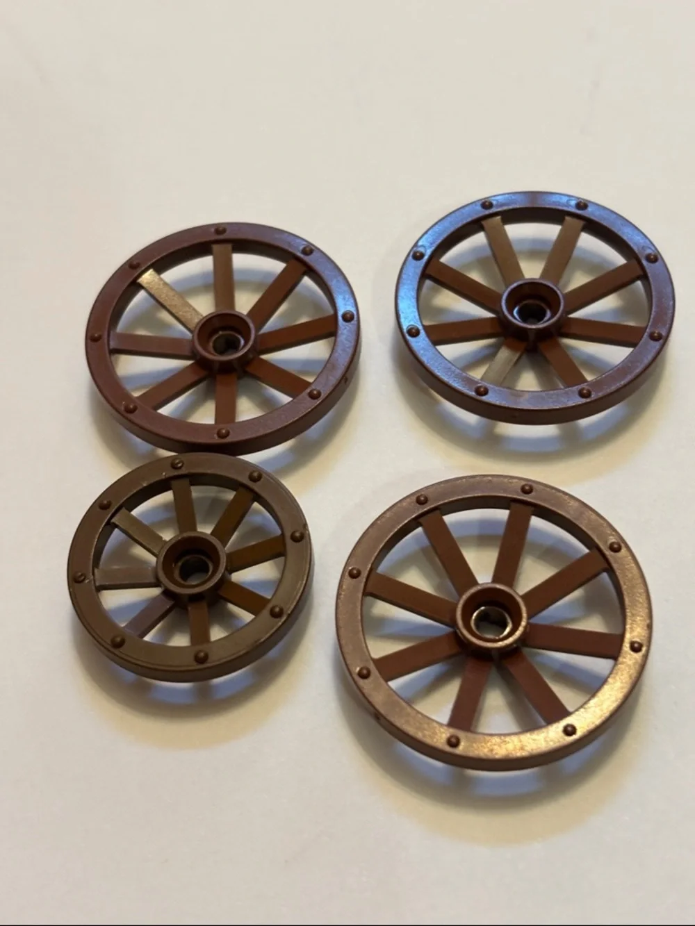 LEGO WAGON WHEELS LEGO Brown Spoked Wagon Wheels - Set of 4 - Picture 2 of 5